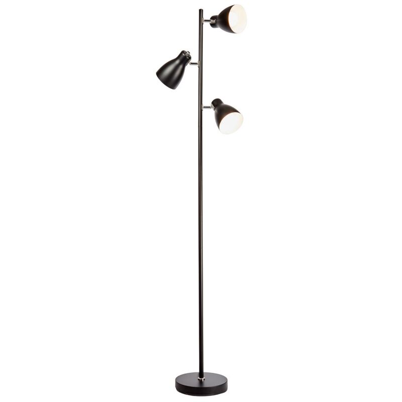 

Lámpara de pie diseño I 3 luces I Negro I Bombilla E27 máx. 25 W (excl.) I Altura 1665mm I Métalica I Para salón, dormitorio y estudio - B.k.licht