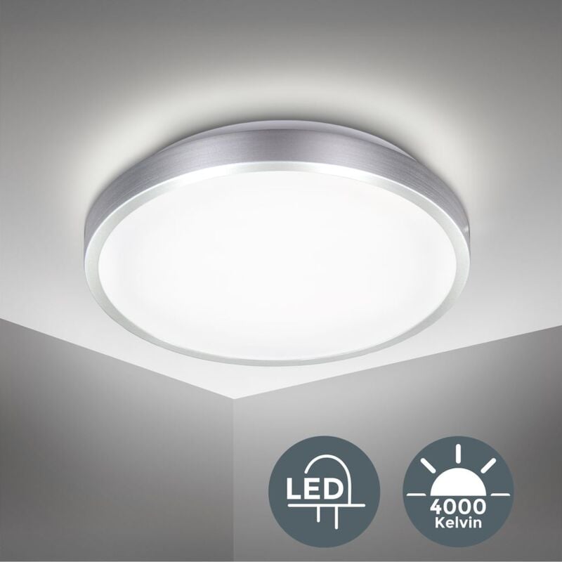 

Lámpara de techo moderna I Ecológico I Fácil montaje I LED Plafón Î¦29 cm I Blanco Natural 4000K, 1500LM I Exterior y Interior I Luz de techo