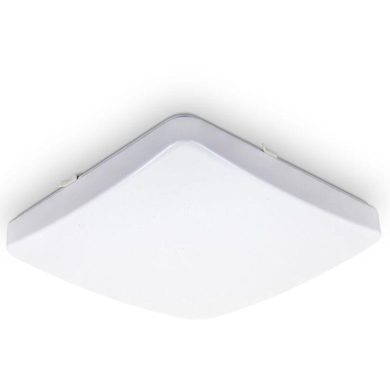 

B.K.Licht LED lámpara de techo I 12W lámpara de techo I 1200lm I 3000K color de luz blanco cálido I IP20 I cuadrado I 27x27cm I blanco