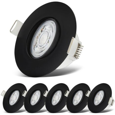 Lot De 6 Spots Encastrables Salle De Bain IP44 – Dimmables, 6W LED, Blanc Chaud 3000K – Ø115 Mm, Découpe 100 Mm