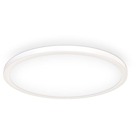 B.K.Licht Panel LED, plafonnier dinterieur, extra plat, 22W, 3000Lm, blanche neutre 4000K, éclairage plafond, avec rétro-éclairage, fonction mémoire, plafonnier LED pour bureau, couloir, salon, rond Ø
