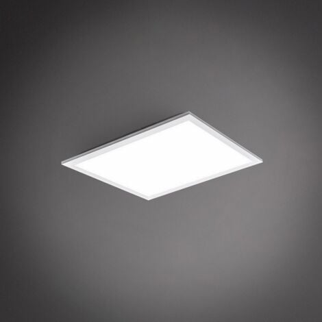 B.K.Licht Panel LED ultra slim, plafonnier bureau, éclairage plafond, platine LED 12W intégrée, 4000K blanche neutre, 1300Lm, ultraplat 55mm, 295x295mm, blanc