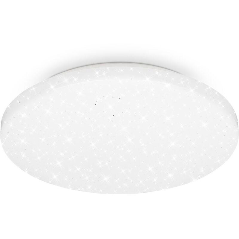 B.k.licht - plafonnier led décor étoilé salle de bain IP44 décor ciel étoilé chambre enfant lampe salon lumière blanche neutre Ø275 mm blanc