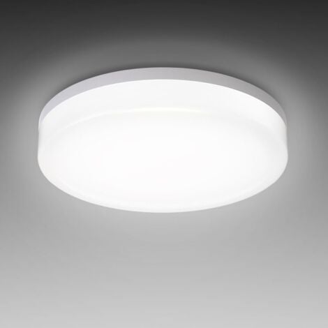 B.K.Licht plafonnier LED intérieur extérieur salle de bain balcon terrasse IP54, 13W, lumière blanche neutre 4000 Kelvin, 1600lm I Ø 220mm