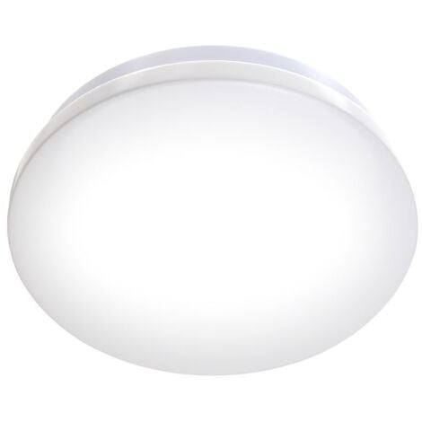 B.K.Licht plafonnier LED salle de bain, platine LED 12W intégrée, 1200lm, éclairage pièces humides, IP44, blanc neutre 4000K, 230V, Ø 280mm
