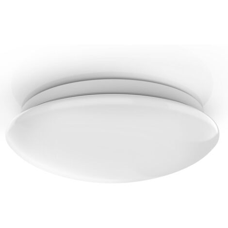 B.K.Licht plafonnier rond LED avec platine LED 12W intégrée, blanc, lumière blanche neutre de 4.000K, IP20, 278x65mm