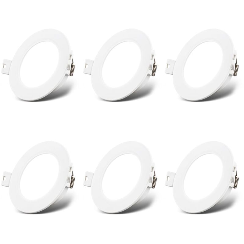 Image of B.k.licht - Set di 6 faretti da incasso led 230V piatti, luce bianca neutra, 3W 330lm ciascuno, faretto led, faretti da soffitto, faretti led 230V,