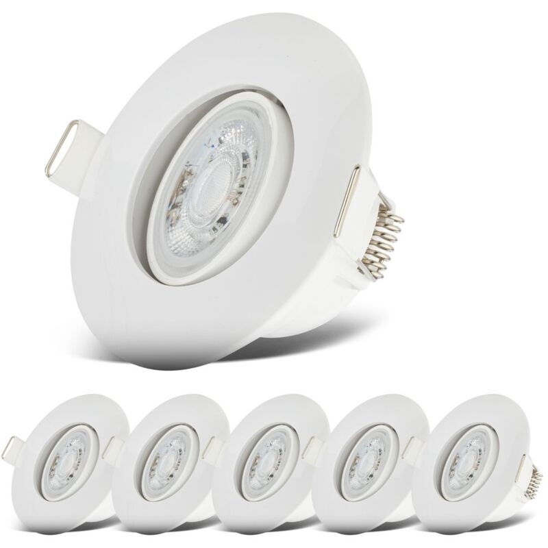 Image of B.k.licht - Set di 6 faretti led da incasso 230V, faretti led orientabili per il bagno IP65, faretti led da soffitto, faretti led, faretti da