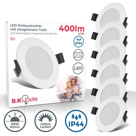 Emuca - Faretto LED per specchio da bagno, IP44, 280 mm, Tecnoplastica,  Verniciato nero : : Illuminazione