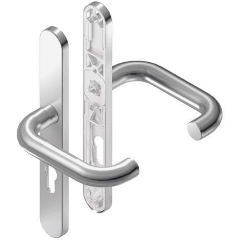 BKS FH Drückergarnitur RONDO H1.1 mit Langschild B-72040, oval, Edelstahl