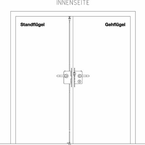 BKS Fluchttürschloss-Set Talin 2 flg. Funktion B/EN 179,rechts, DM 65, Edelstahl