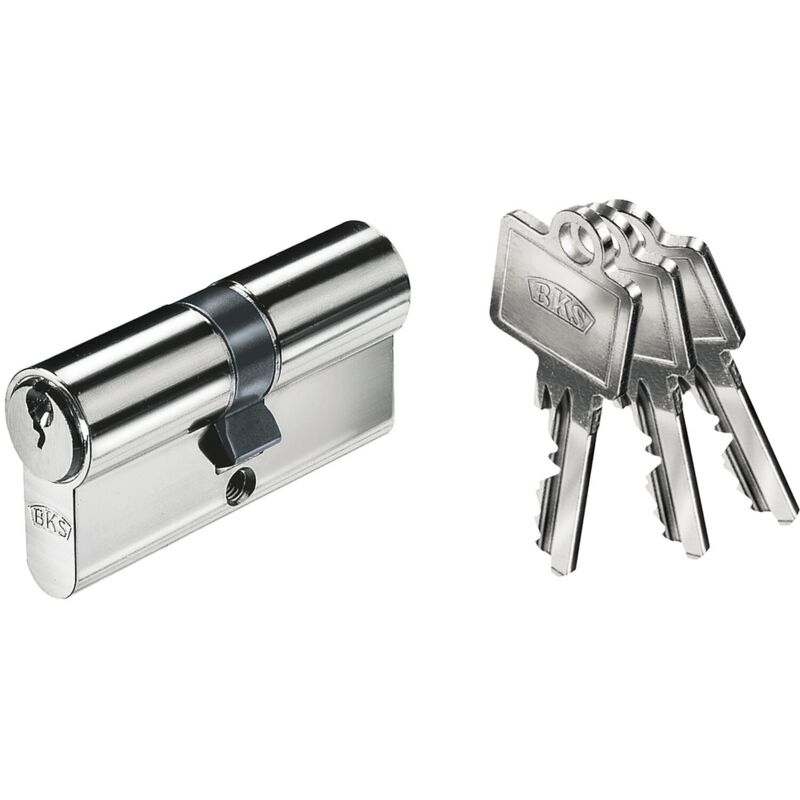 Industriedoppelzylinder PZ88 31/35 mm verschiedensperrend Messing matt - BKS