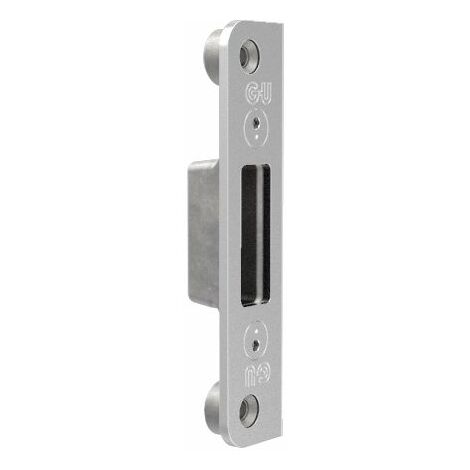 BKS Schließplatte verd. für Automatikriegel, Y=15 mm, Stahl dekorsilber