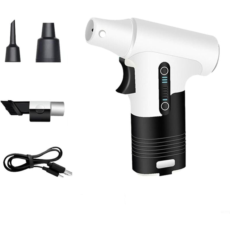 Durficst - Mini ventilateur, BL-012 séchoir turbo pour voiture, ventilateur turbo portatif à haute vitesse sans fil à 100 000 tr/min avec batterie au