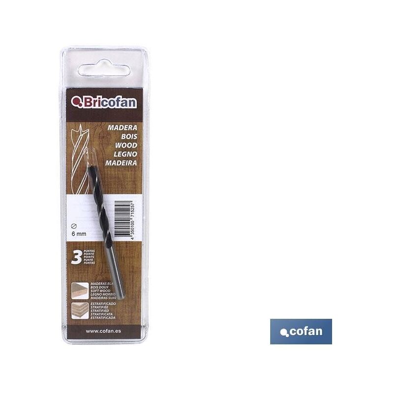 

Otros - Bl 1 uds broca 3 puntas bricofan 9 mm