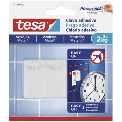 BL. 2 CLAVO ADH. TESA 2KG AZULEJOS+METAL
