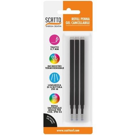 Penna a Scatto Tratto Easy Gel Blu - Diametro Punta 0,5mm - Confezione da  10 Pezzi di