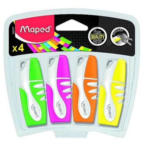 Bl. 4 Evidenziatori Maped Pocket Assortiti X1