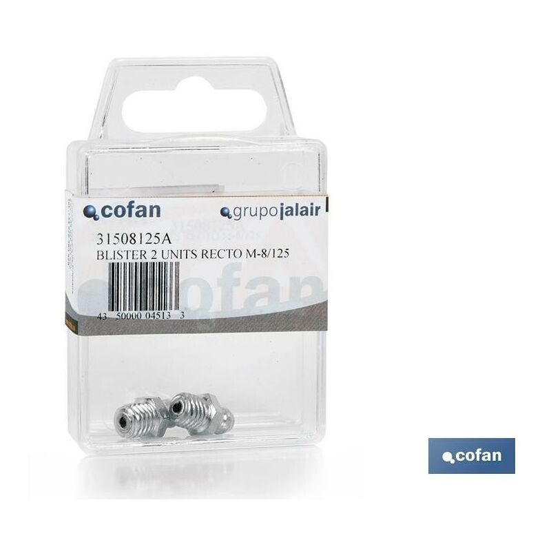 

Cofan - Engrase ''Blíster'' BL 2 UDS ENGRASADOR RECTO 1/8'' GAS ''venta unitaria'' - NEOFERR..