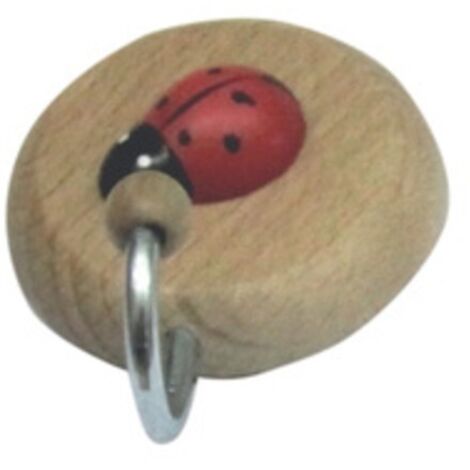 BL GANCIO ADESIVO IN LEGNO COCCINELLA 1 POSTO 2 PZ