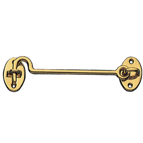 BL GANCIO FERMAFINESTRA OTTONE LUCIDO 100 MM- 6,0 blister