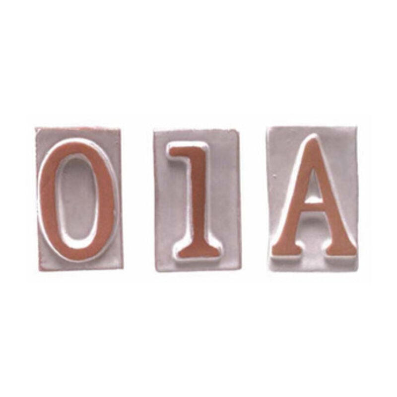 Bl numero civico in terracotta 6/9 cm.8,5h