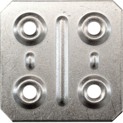 BL PIASTRINA QUADRA 40X40 MM ZINCATA 10 PZ- 6,0 blister