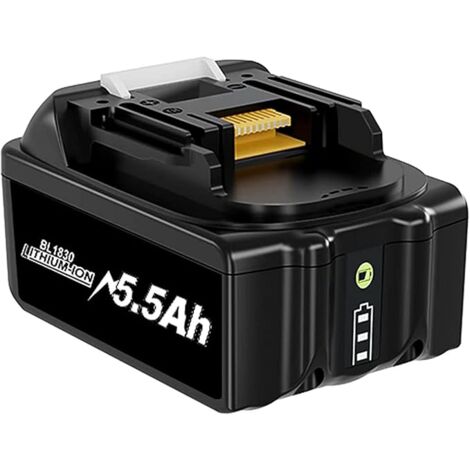 JOEAIS BL1850 Batterie - 5,5 Ah 18 V pour Makita Batterie de remplacement Li-Ion haute capacité pour appareils Makita BL1830 BL1860 BL1840 BL1835 BL1845 194204-5 LXT-400 18 V avec indicateur LED
