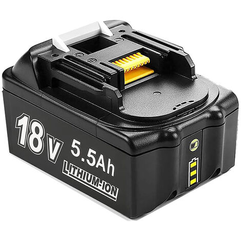 PDSTATION BL1860B 18V 5.5Ah Li-Ion battery For Makita BL1860 BL1850B BL1850 BL1840B BL1840 194205-3 LXT-400 mit LED Indikator