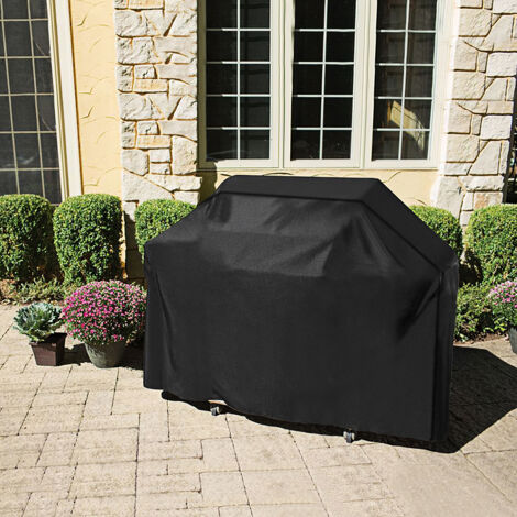 Black 170cm W Outdoor Waterproof Barbecue Grill Cover