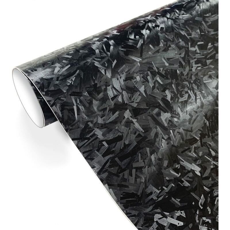 (Black, 30 x 150CM) Forged Car Wrap, Carbon Fiber Vinyl Wrap Film, Waterproof Self-Adhesive, Bubble-Free, Car Sticker for Car/Motorcycle/Bicycle