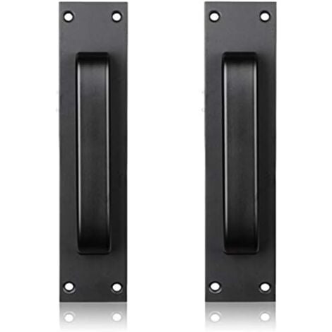 (Black) Aluminum Alloy Door Handle Glass Mounted Aluminum Door Handle Glass and Plastic Kitchen Door Handle