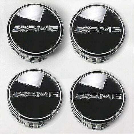 Black AMG wheel covers, Mercedes tire stickers