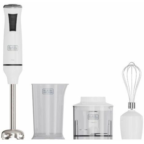 Black and Decker Frullatore ad Immersione BXHBA750E 750W Bianco