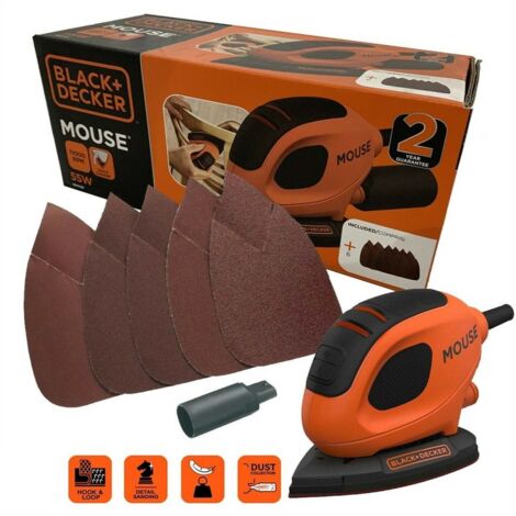 Black and Decker Mouse Detail Palm Sander Ergonomic Grip BEW230-GB KA161