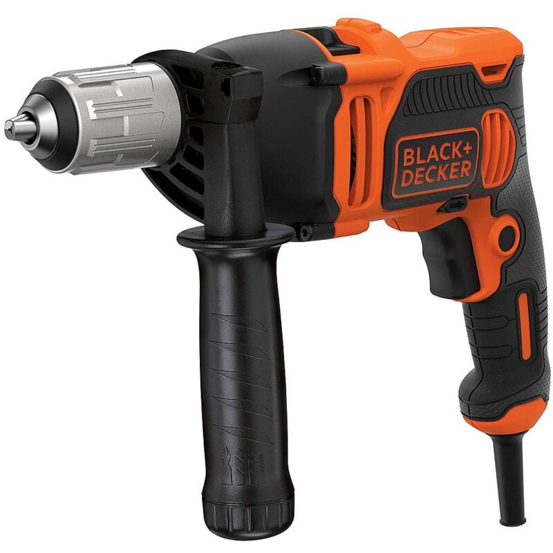 

Black and Decker - Taladro de percusión de alambre 850 W 54400 cps/min 13 mm portabrocas auto-apretador con 6 taladros - BEH850-QS