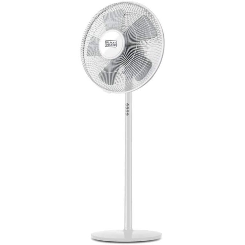 Ventilateur sur pied Black&decker Modèle X-13 60W 3 vitesses D40cm Blanc