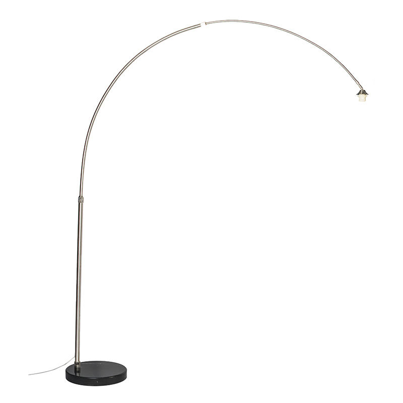 Modern Arc Lamp Steel with Marble Base - XXL