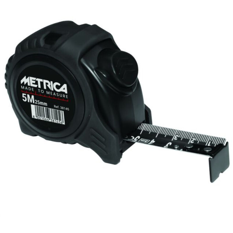 Tutto nero Metrica metro a nastro autobloccante 25mm x 5m - 38145D