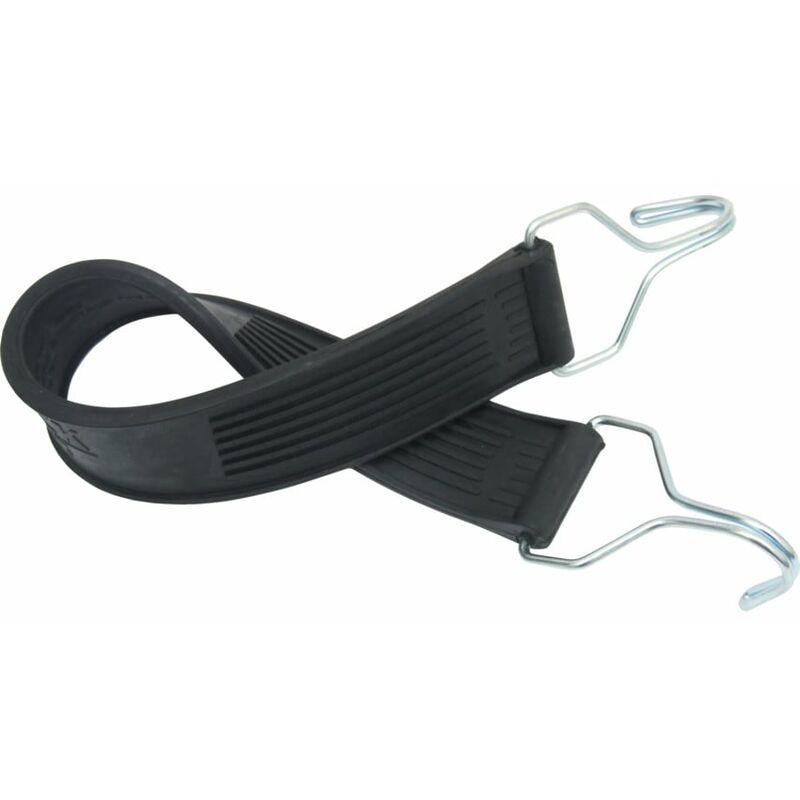 400 x 40mm Black Cargo Strap comes with 2 Wire Hooks - Matlock