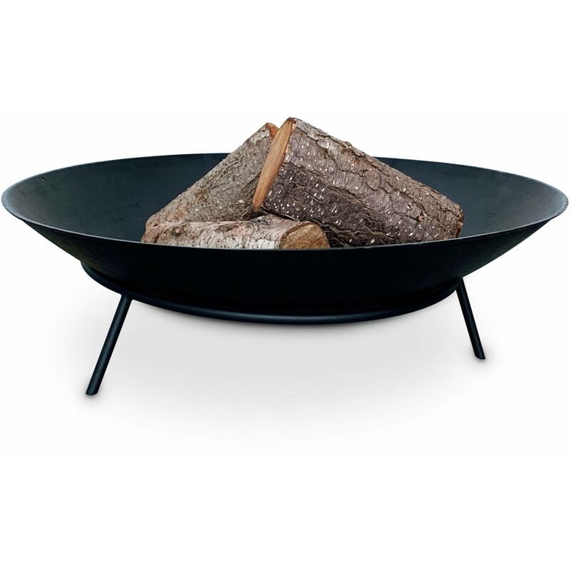 Black cast iron fire pit Ø90cm 3 legs – FUJI - steel legs, sleek design