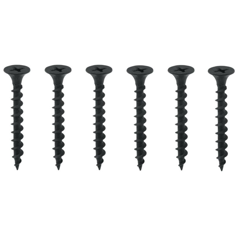 Black Coarse Thread Drywall / Plasterboard Screws - Sharp Point - Size 4.8 mm x 100mm - Pack of 25