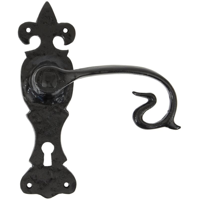 From The Anvil - Black Curly Lever Lock Set