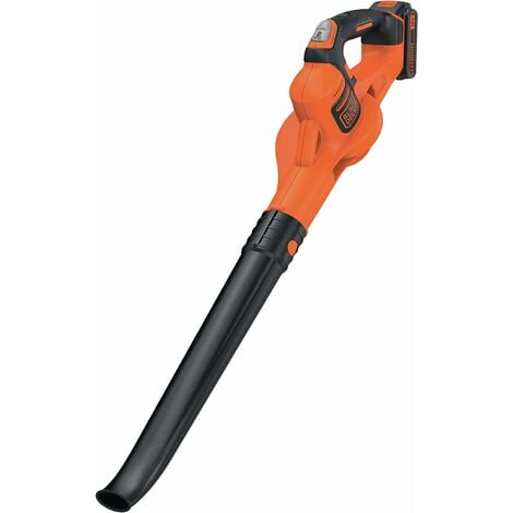 BLACK & DECKER Black+Decker Akku-Laubbläser Gartenbläser Blasgerät 18V inkl. 2Ah Akku und Ladegerät - GWC1820PC