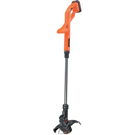 BLACK & DECKER BLACK+DECKER Akku-Rasentrimmer 18V mit 2 Ah Akku, 180° drehbarem Kopf, Teleskoprohr und 2 Griffen ST182320-QW