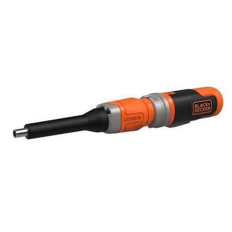 Black & Decker 3,6 V / 1,5 Ah Li-Ion Akku-Stabschrauber, 20 Schrauber-Bits, Metallbox - BCF603C-QW