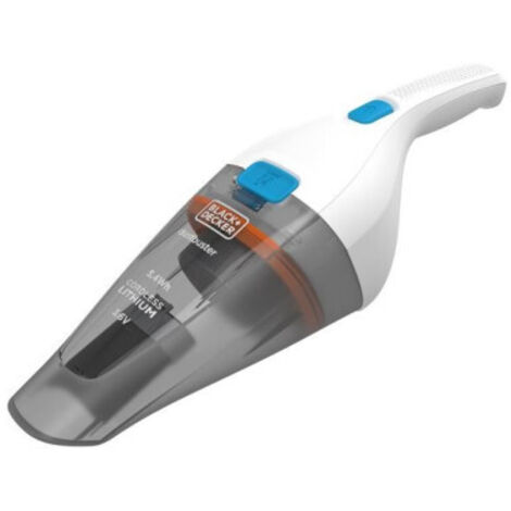 BLACK & DECKER Aspirateur à main 8W Blanc Sans fil  Double filtration Système vidage facile Aspirette de table miettes