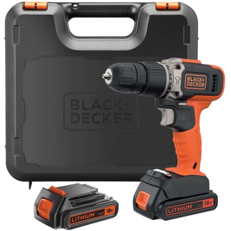BLACK & DECKER BCD003C2K 18v Drill driver 10mm keyless chuck