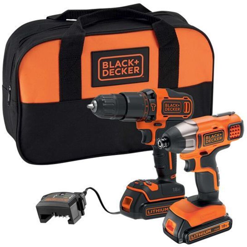Black&decker - BCK25S2S-GB BCK25S2S Twin Kit 18V 2 x 1.5Ah Li-ion B/DBCK25S2S