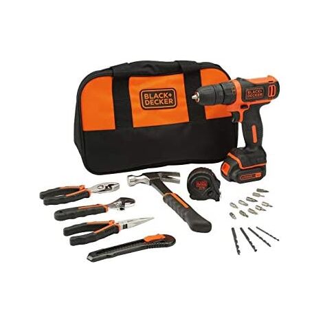 Black & Decker BDCDC18HTSA-QW taladro Llave Negro, Naranja